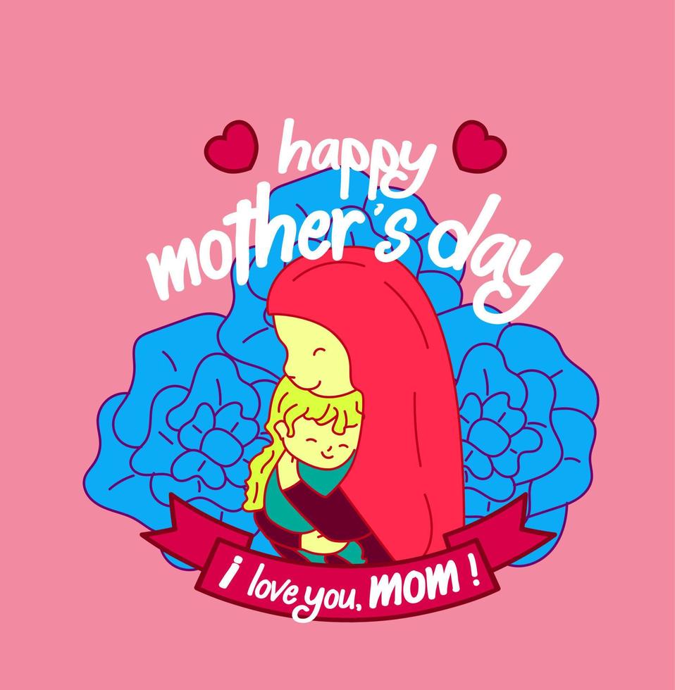 feliz dia de la madre vector