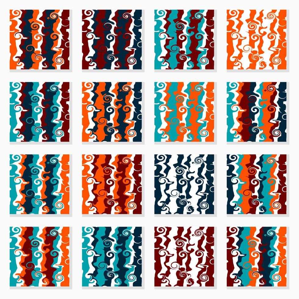 Abstract background with waves and swirl pattern. white, brown, orange and blue. suitable for background, textile, wallpaper and decoration vector