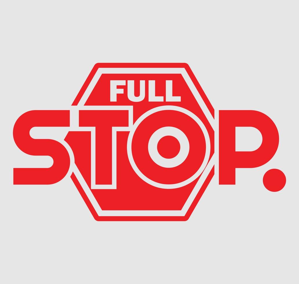 Full Stop Tshirt Design vector