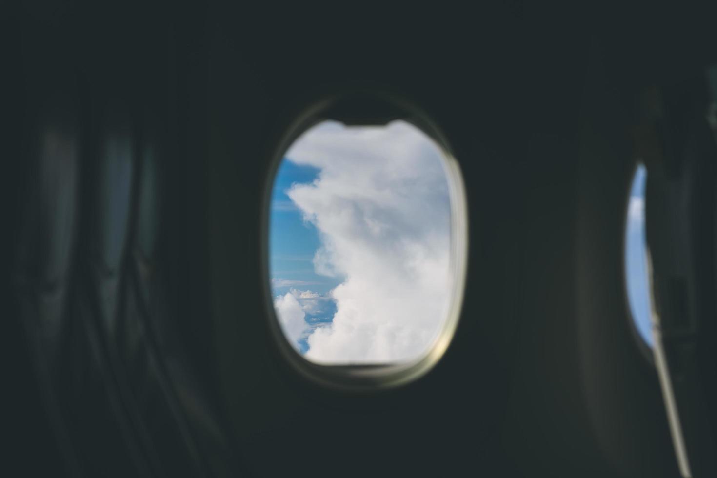 view of the sky from the plane. photo