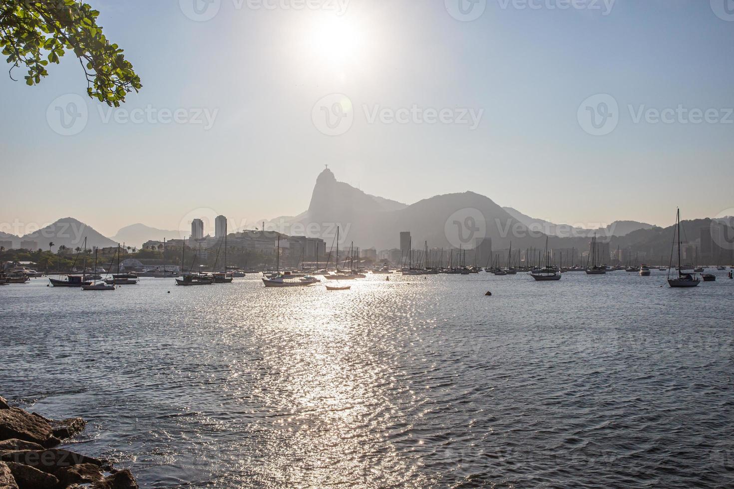 View of Sugar Loaf, Corcovado, and Guanabara bay, Rio de Janeiro, Brazil photo
