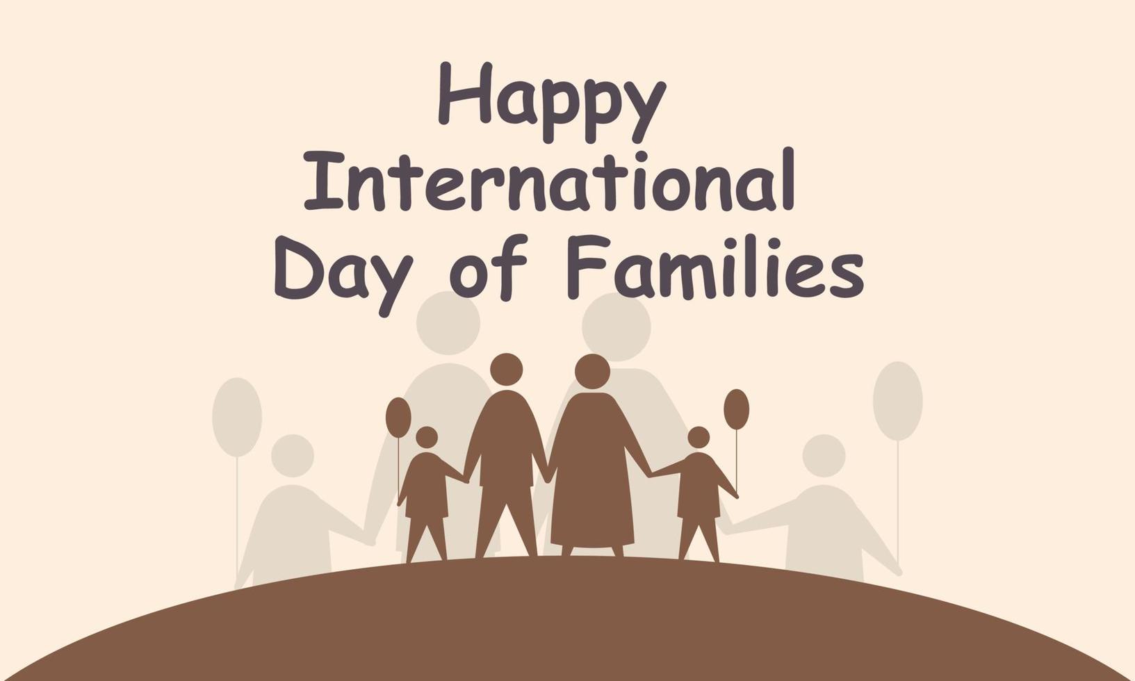 Vector  illustration of a Happy International Day of Families