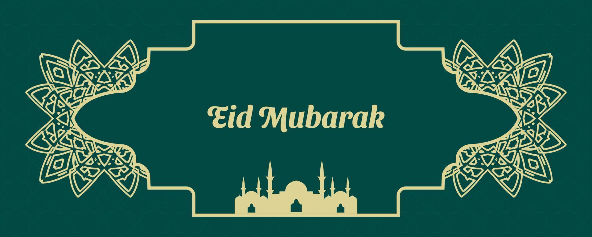 Muslim festival eid mubarak background vector
