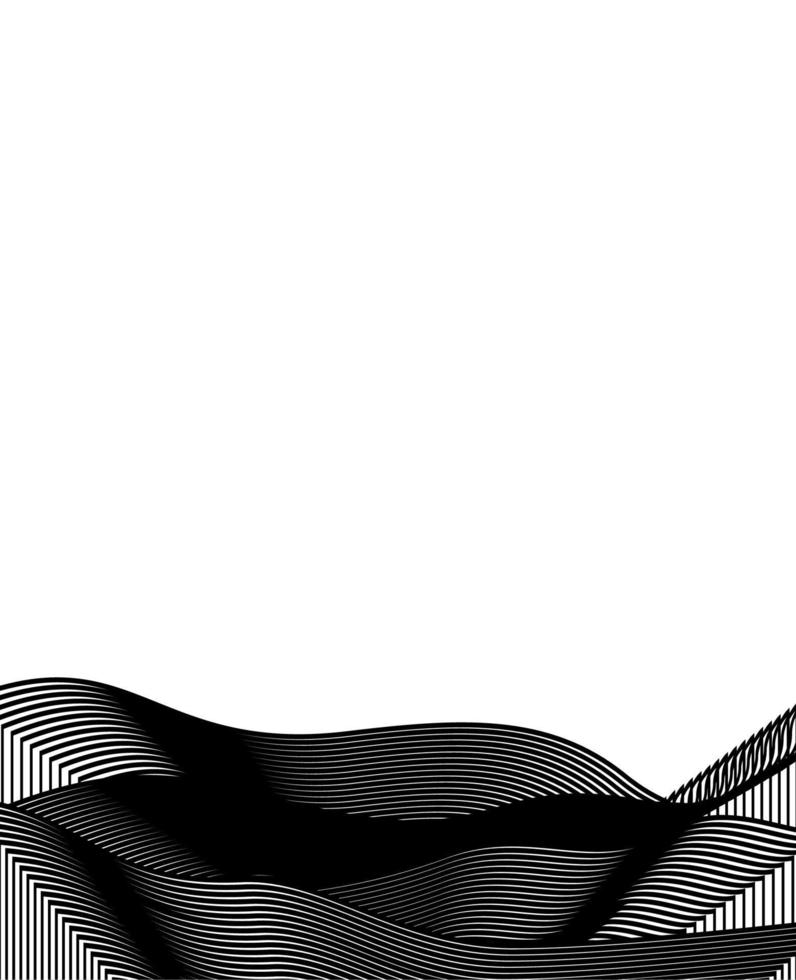 Abstract mountain contemporary aesthetic backgrounds landscapes. with mountain, forest, sea, skyline, wave. vector illustrations