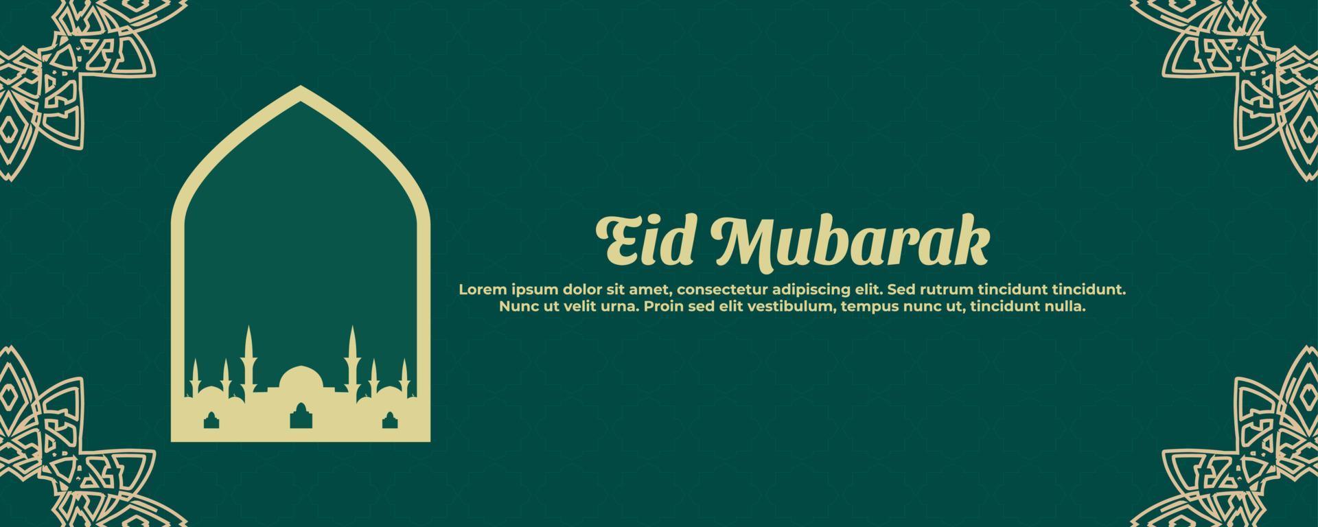 Muslim festival eid mubarak background vector