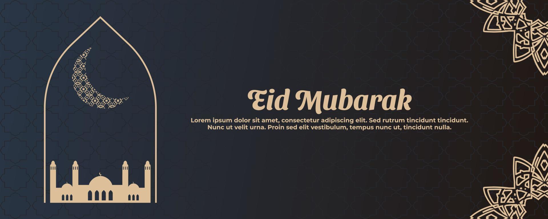 festival musulmán eid mubarak fondo vector