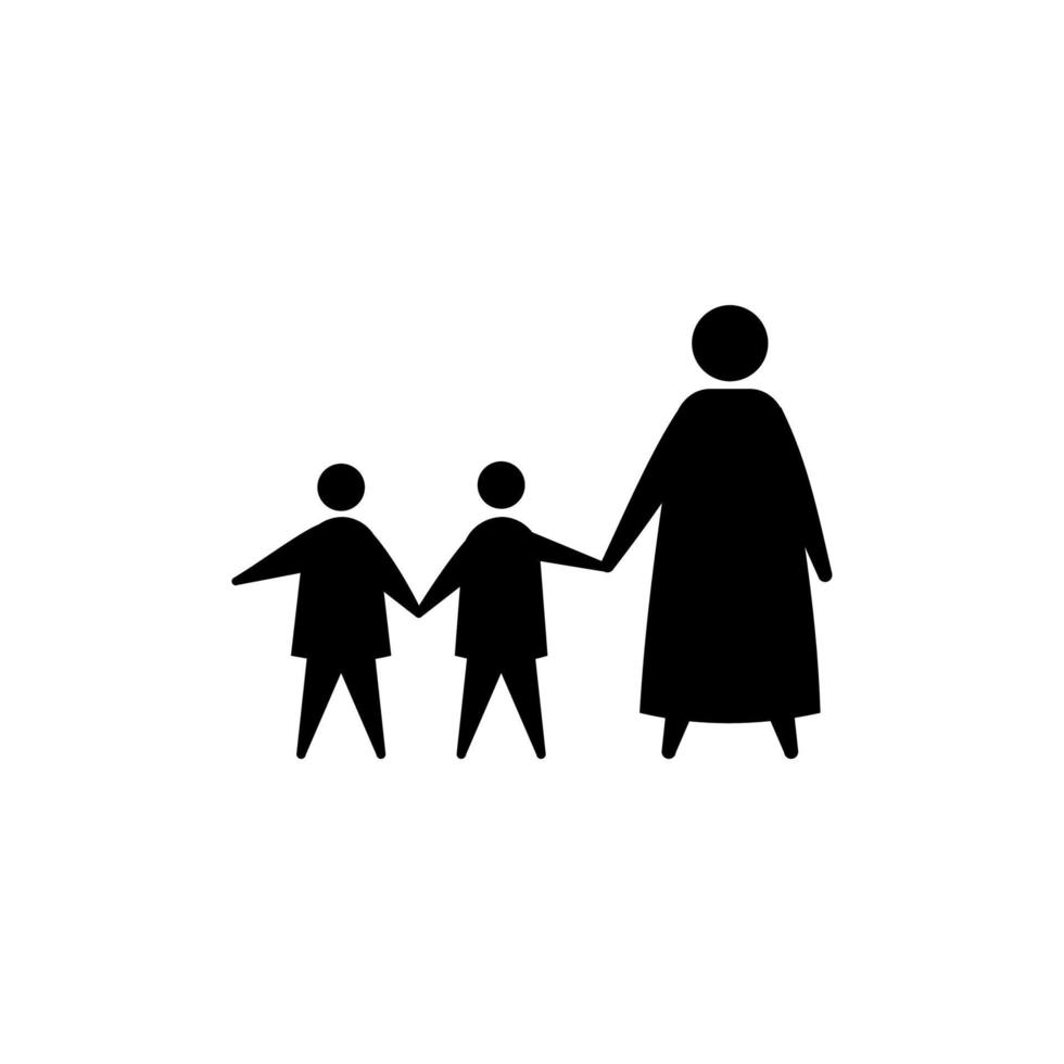 family silhouette avatar vector