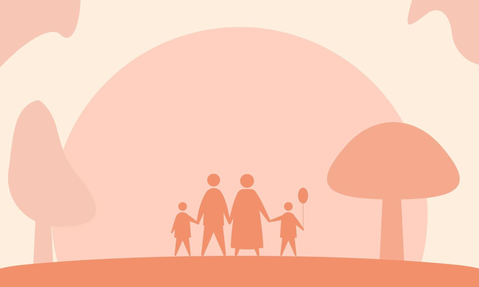 Vector  illustration of a Happy International Day of Families