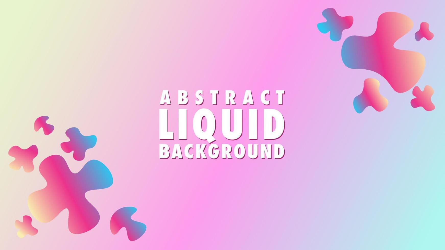 Colorful Cute Abstract Liquid Background Design Template, Resolution vector