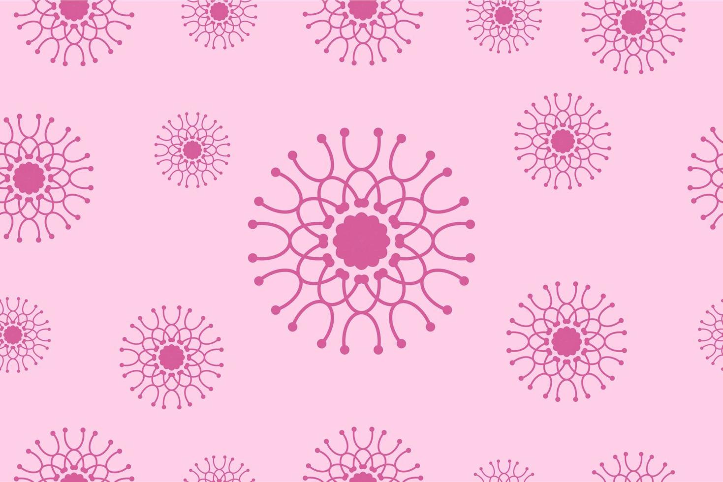 Abstract geometric pink flowers pattern. Pinky Seamless floral background design template. Tileable vintage ornament. stylish graphic design. vector