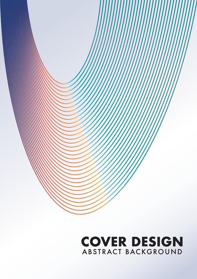 Abstract Rainbow Wave Line, Cover Design Template, Colorful Curved Lines Design Vector