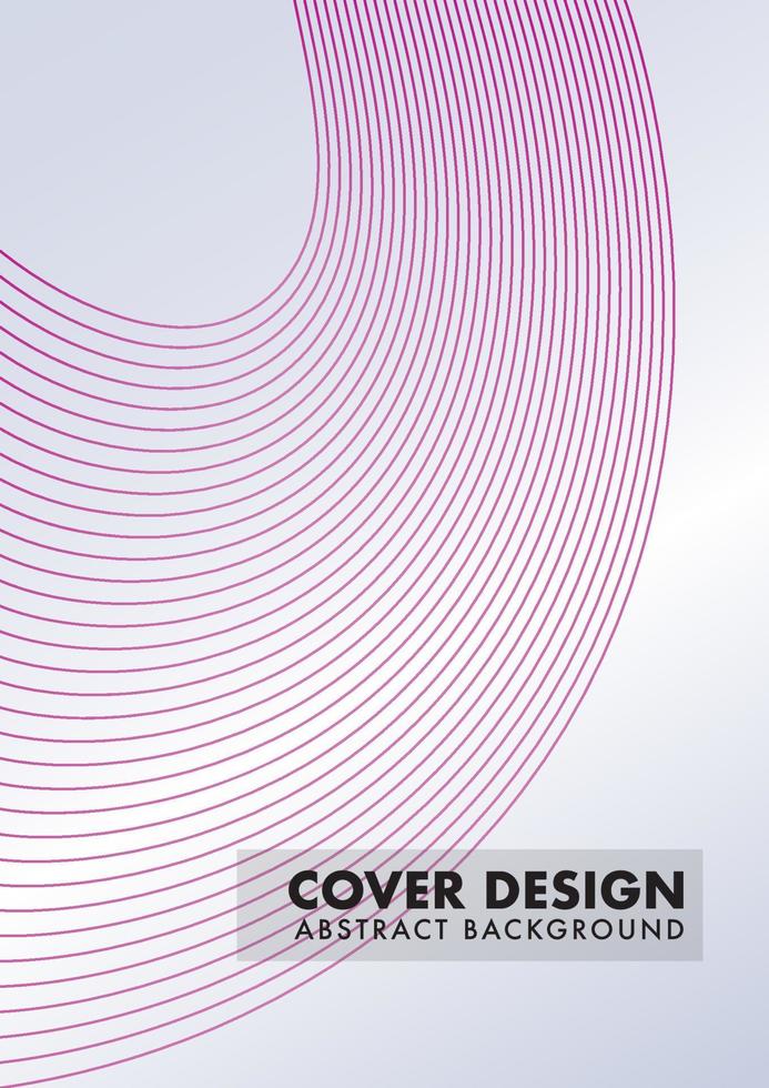 Curved Lines Design Vector, Abstract Wave Line, Cover Design Template, Maroon, Pink vector
