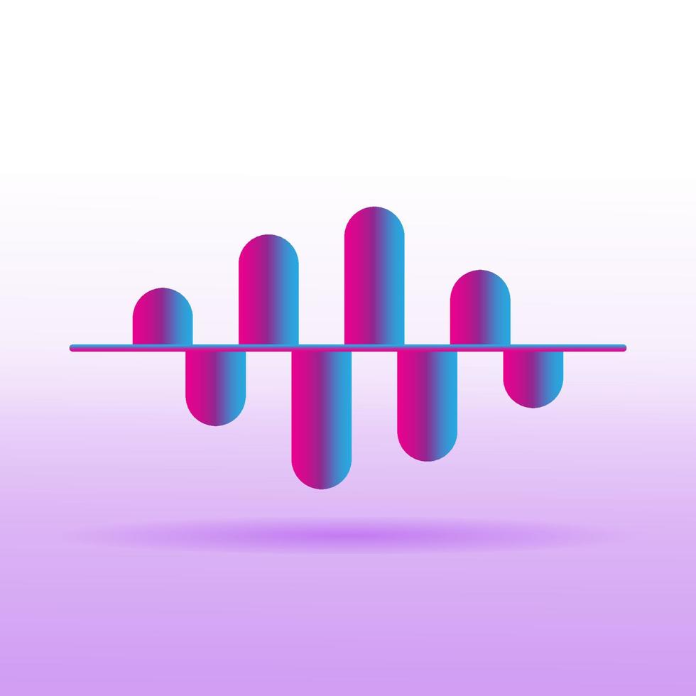 espectro de audio redondeado, música de onda, vector de ecualizador de sonido