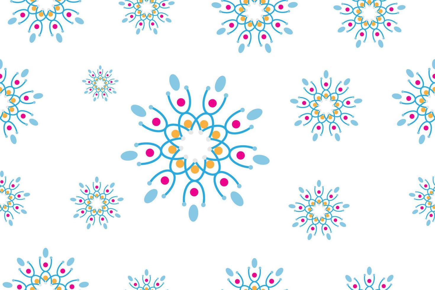 hermoso patrón de flores geométricas sin fisuras. plantilla de diseño de fondo floral abstracto. diseño gráfico colorido y elegante. ornamento vintage enlosables. azul, rosa, beis vector