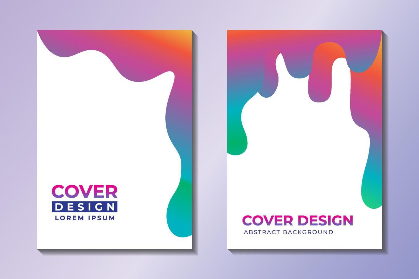 Abstract Liquid Cover Design Template. Vibrant Multicolor Gradient vector
