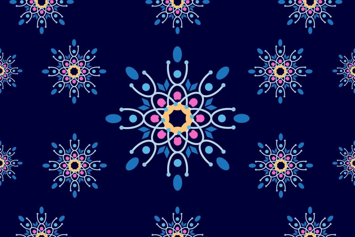 plantilla de diseño de fondo floral abstracto. hermoso patrón de flores geométricas sin fisuras. diseño gráfico elegante. ornamento vintage enlosables. colorido, azul, rosa, beis vector