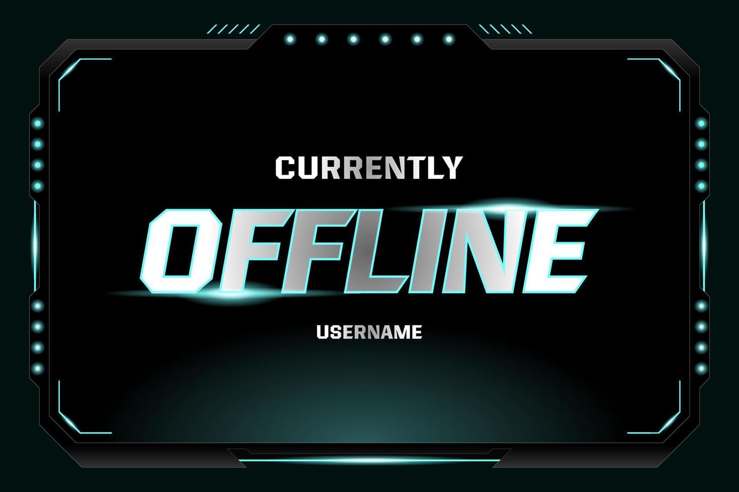 Currently Offline Banner Template vector