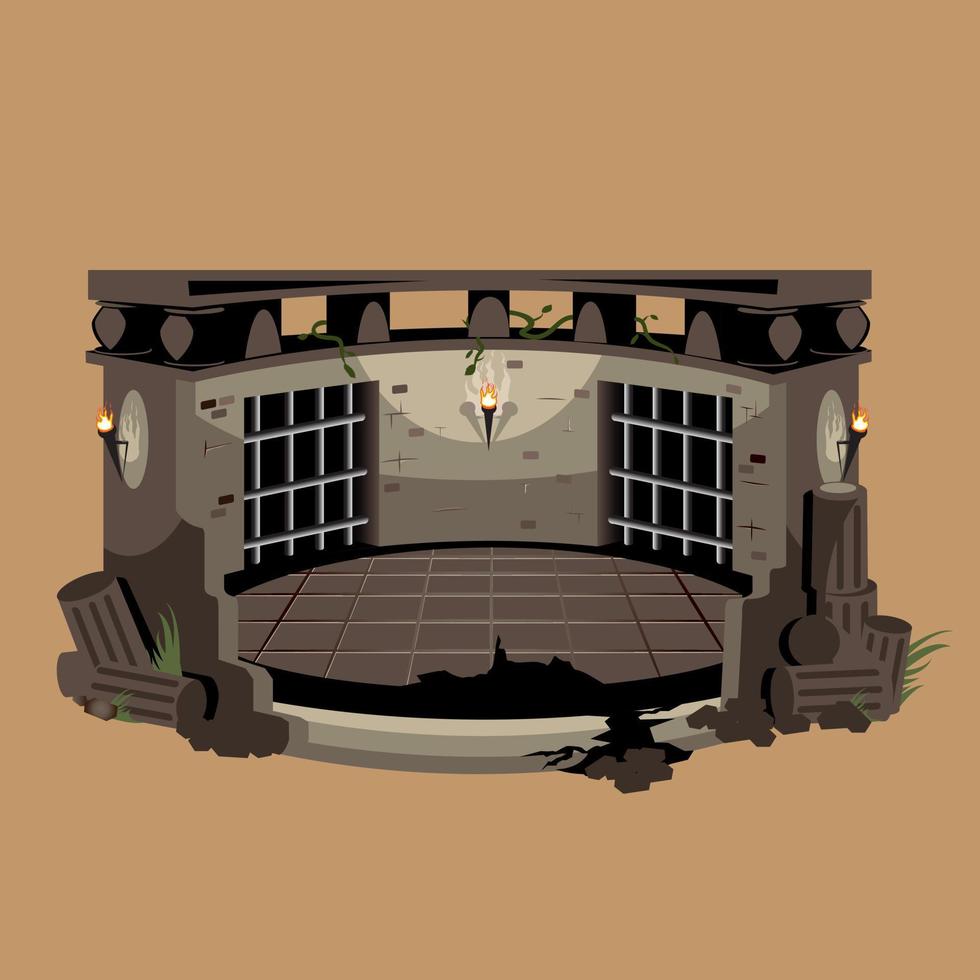 Arena in medieval era illustration vector