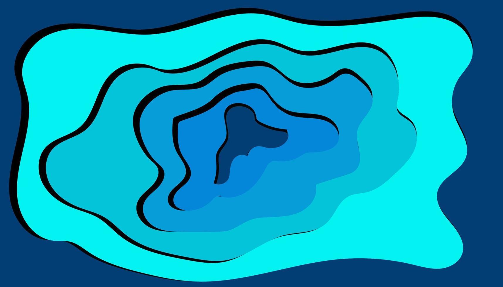 Vector background abstract ocean island