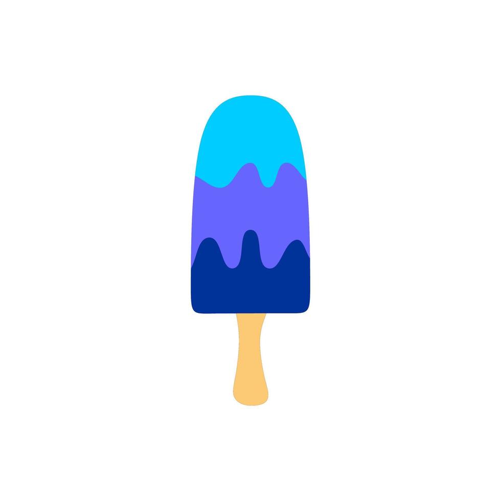 helado con vector de ilustración de tres sabores