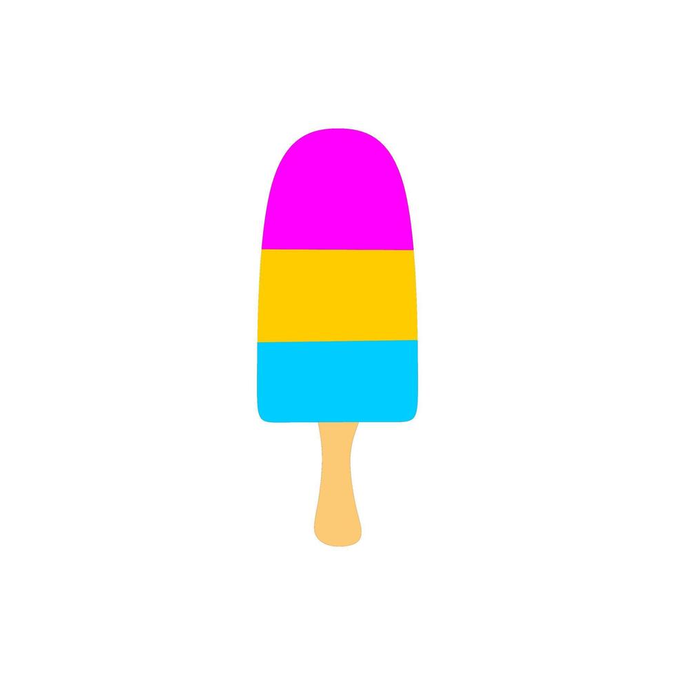 Ice Cream with three flavors illustration vector