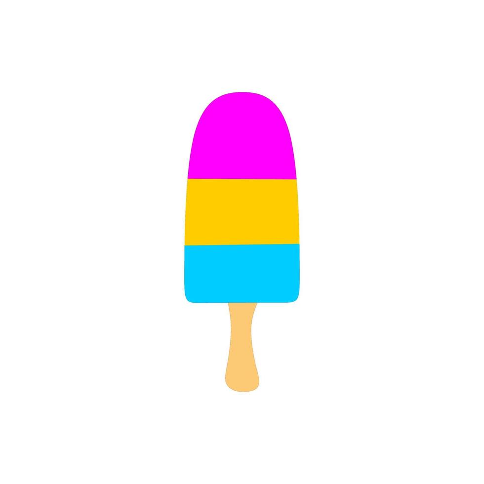 helado con vector de ilustración de tres sabores