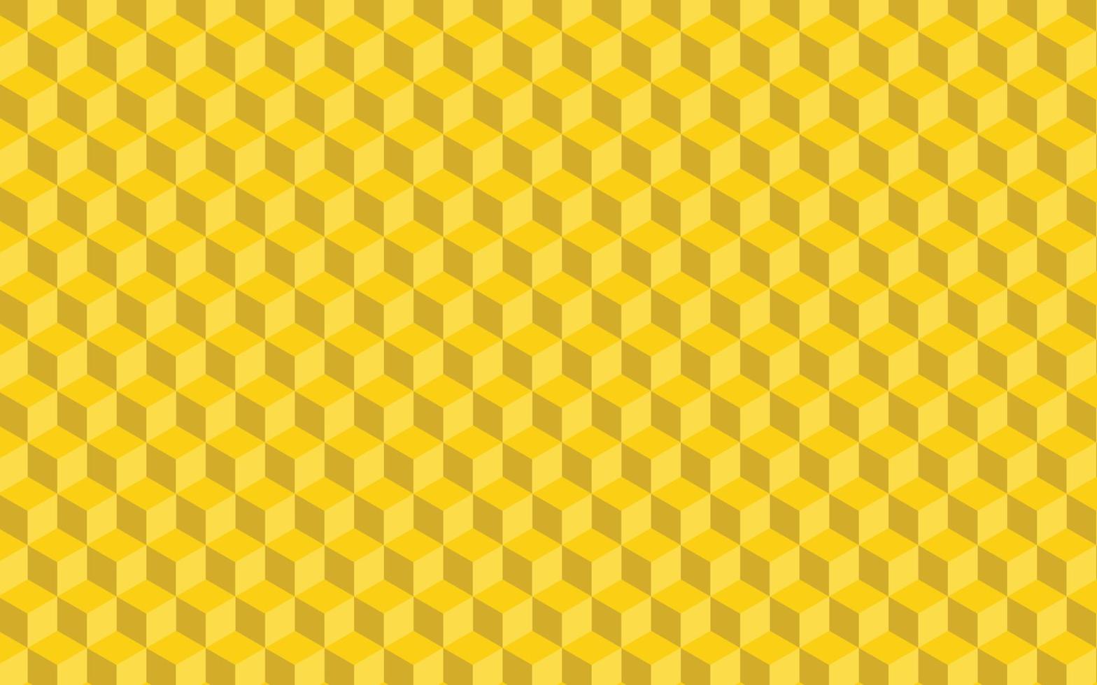 yellow geometric seamless cube pattern wide background suitable for packaging print vector