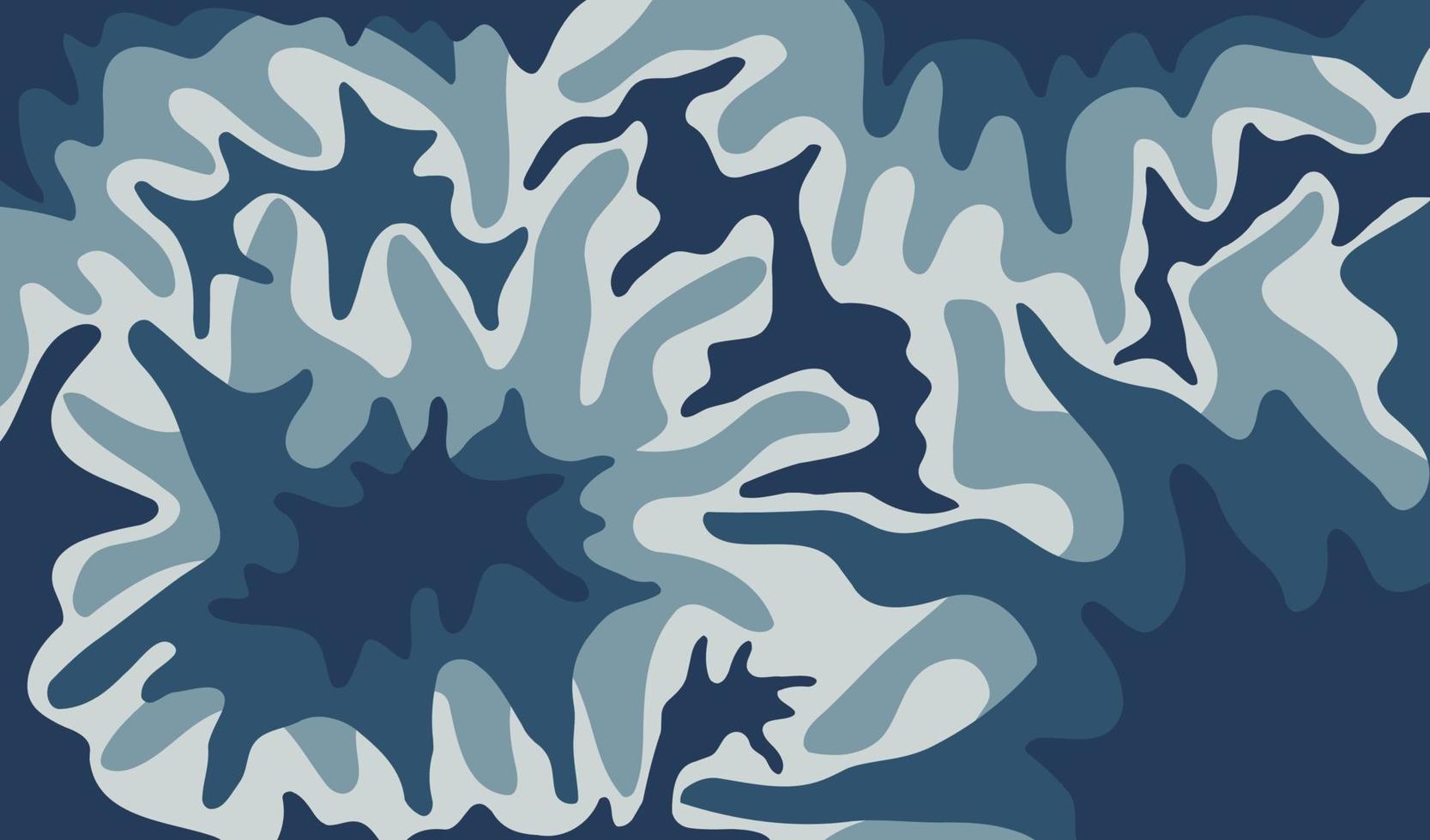 abstract camouflage blue sea pattern soldier wide background vector