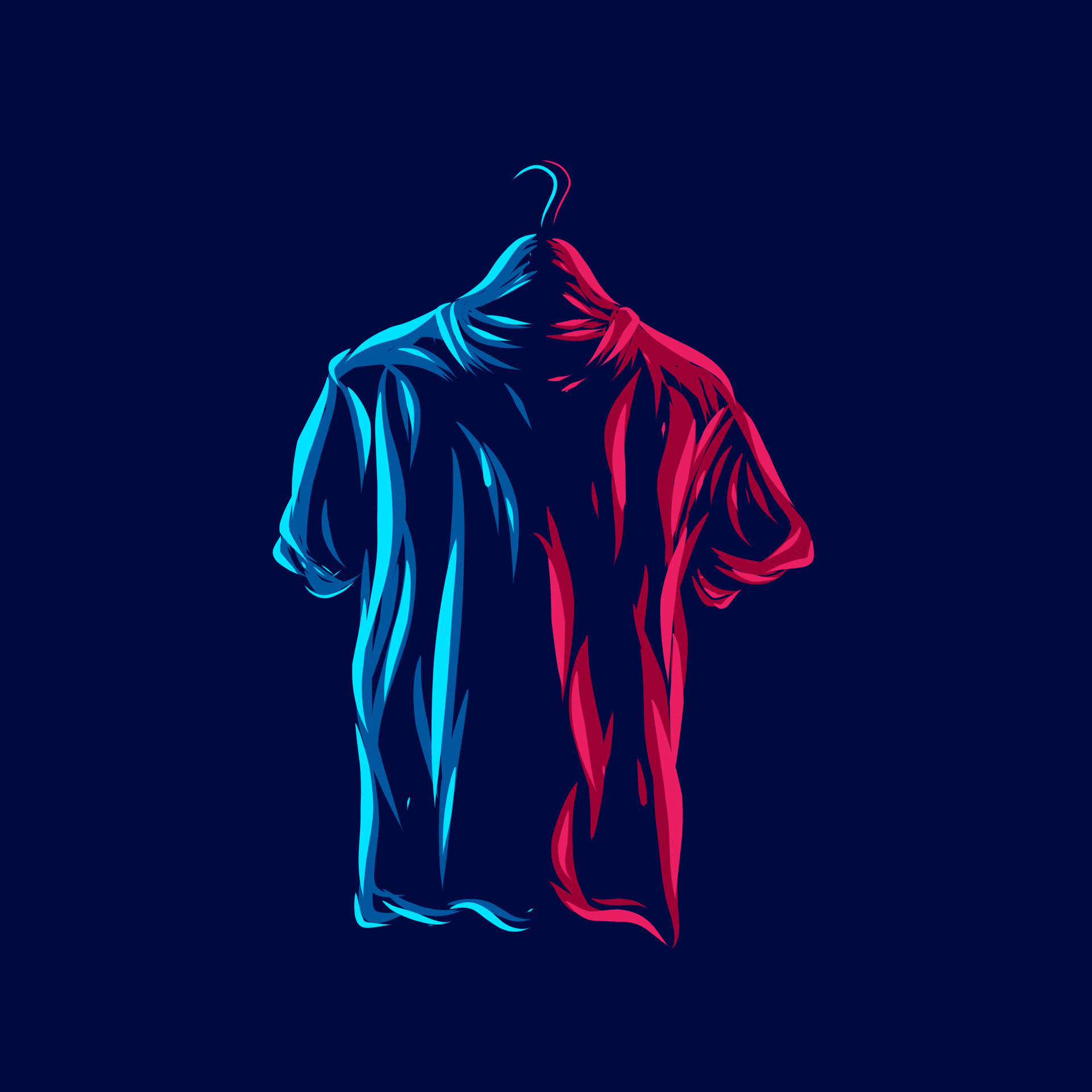 shirt clothing apparel line pop art potrait logo colorful design