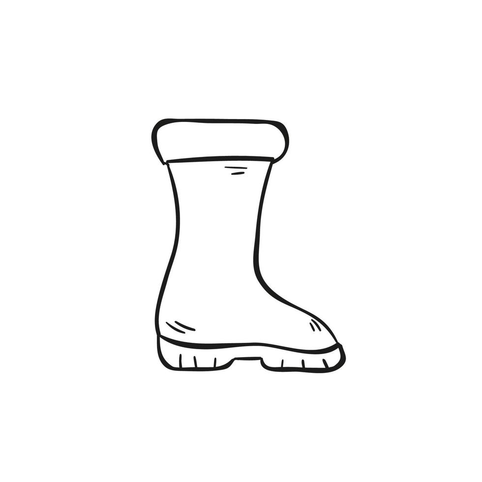Rubber boot line icon. Wellington rain boots vector