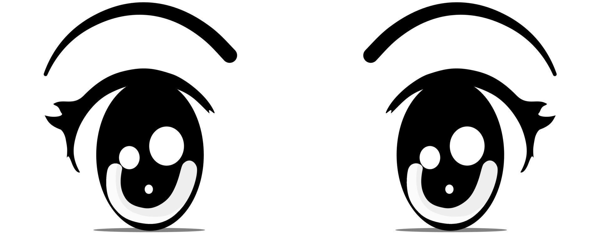 cartoon girl eyes with eyelashes clipart