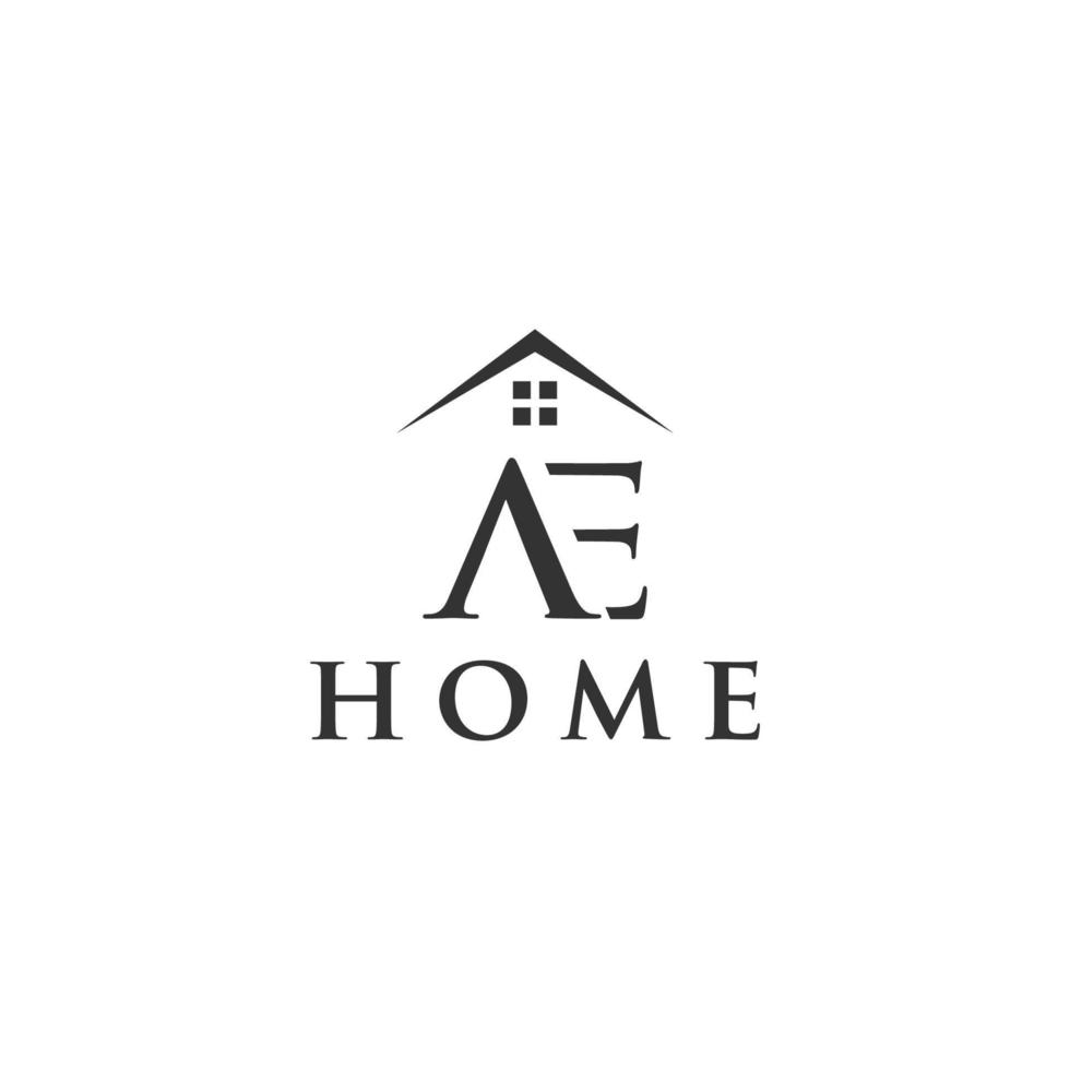 letters A E real estate logo symbol icon vector graphic design