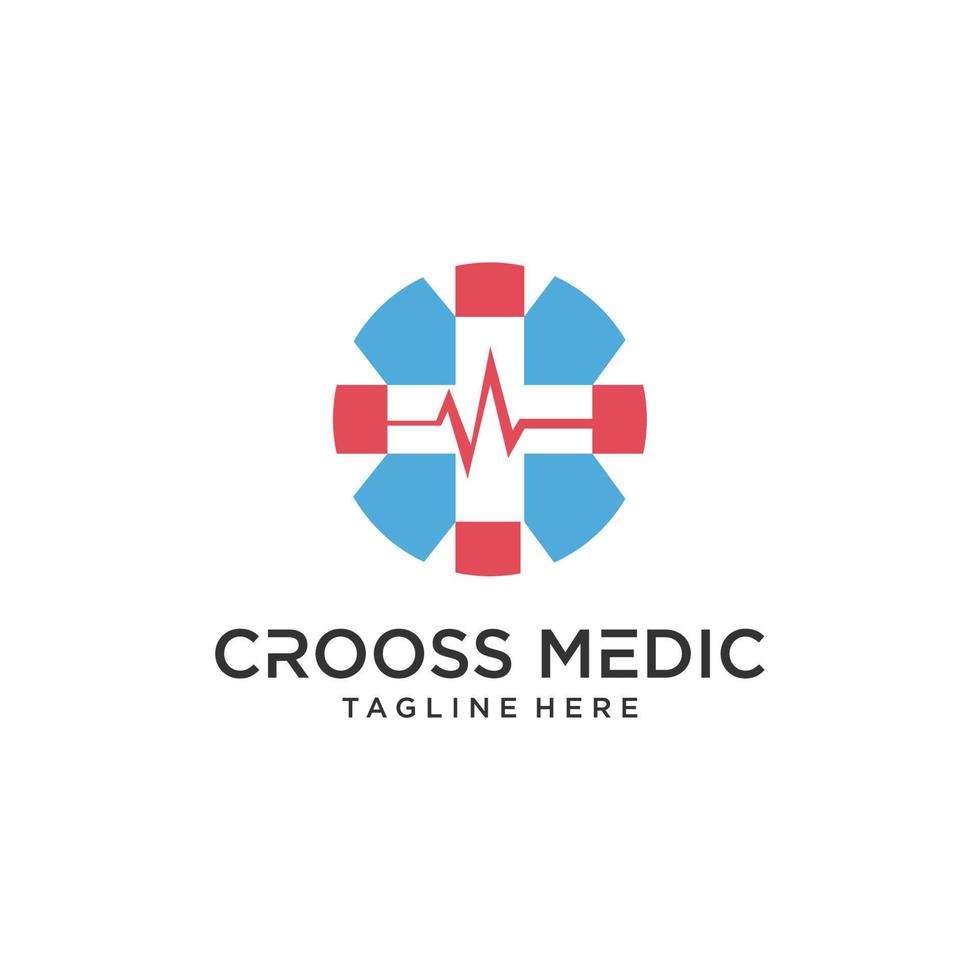 Pharmacy Logo Medicine cross abstract design vector template. Eco bio natural Medical clinic infinity loop Logotype concept icon.