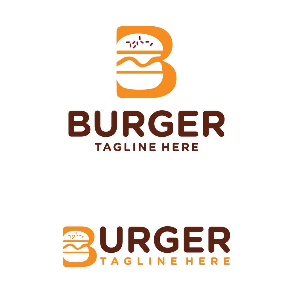 diseño de ilustración de icono de vector de logotipo de hamburguesa