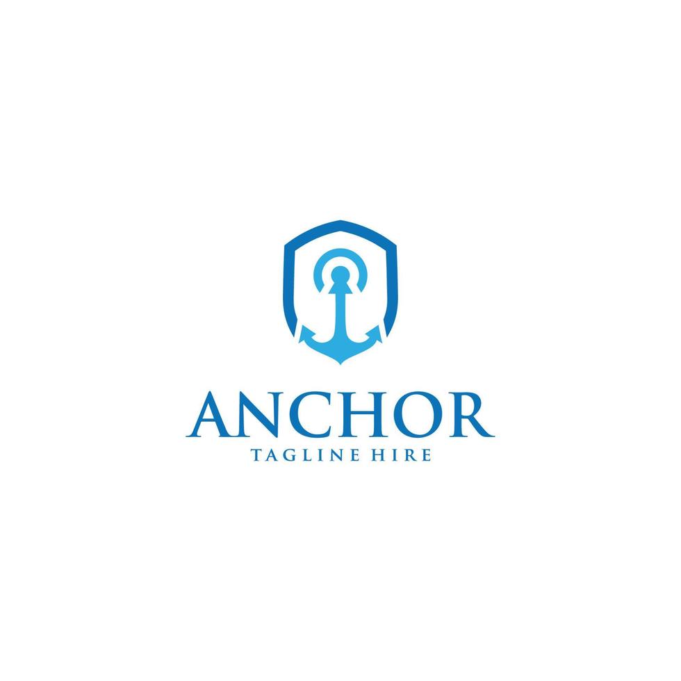 Anchor logo symbol or icon template vector