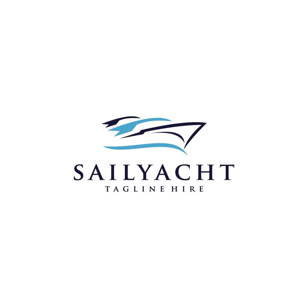 Sailing Yacht Logo design vector