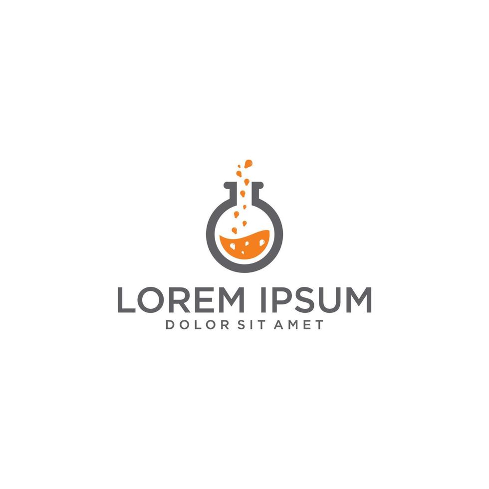 lab logo tube science vector icon