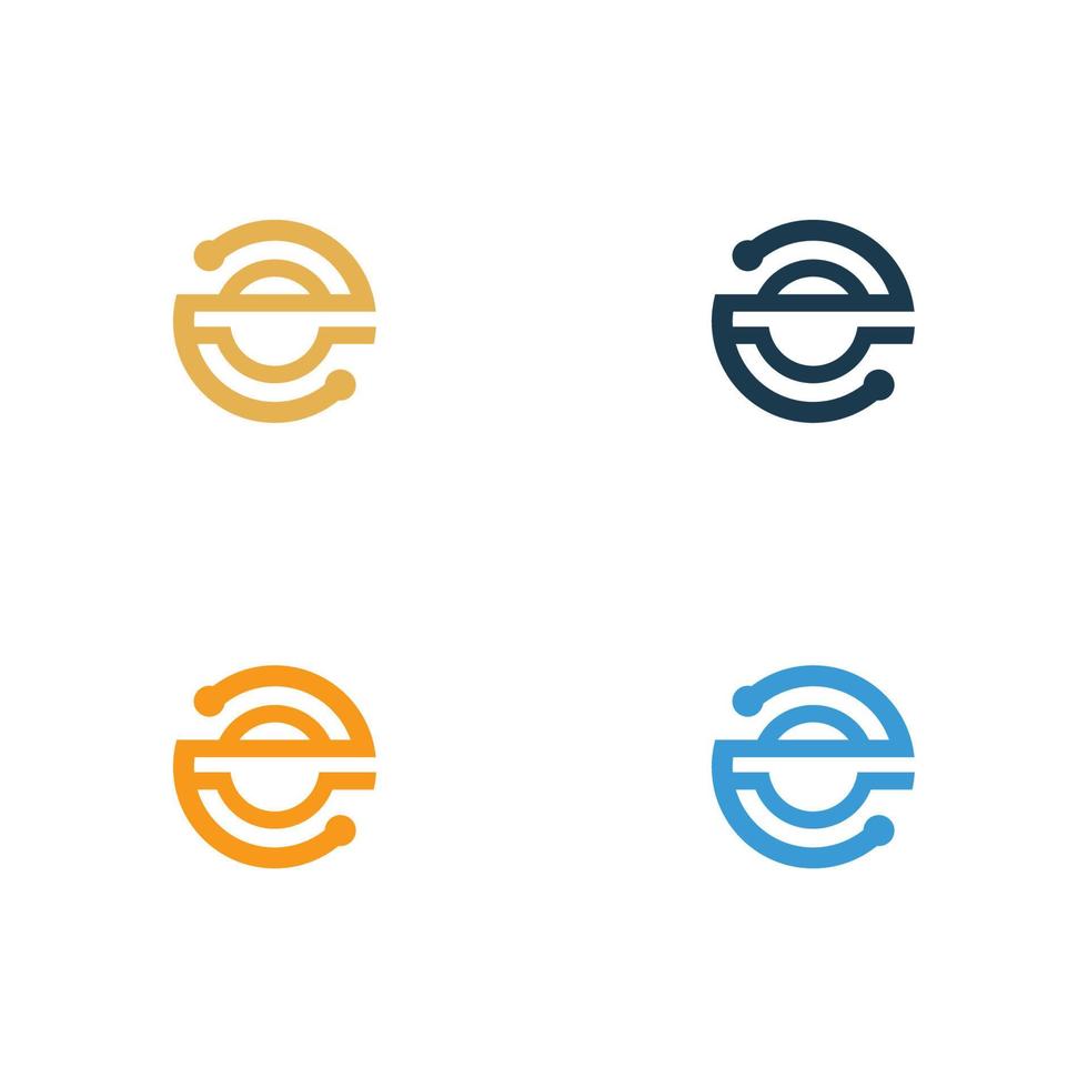 Crypto coin logo template. Vector Digital Money icon, Block chain, financial symbol.