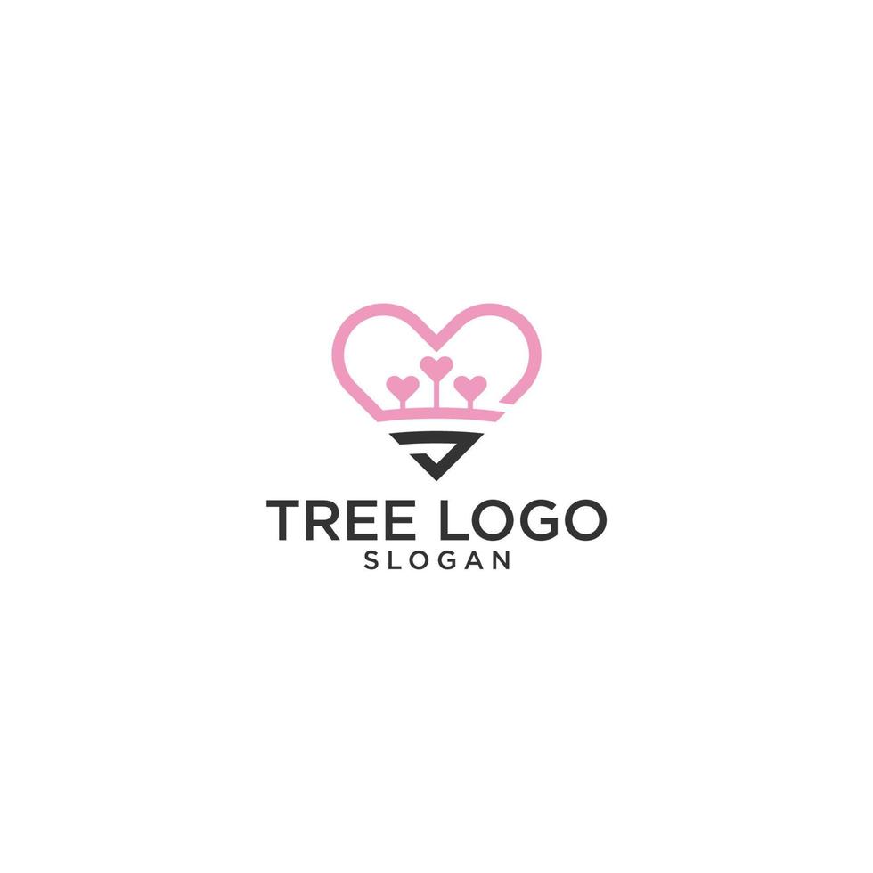 Tree vector icon. Nature trees vector illustration logo design.