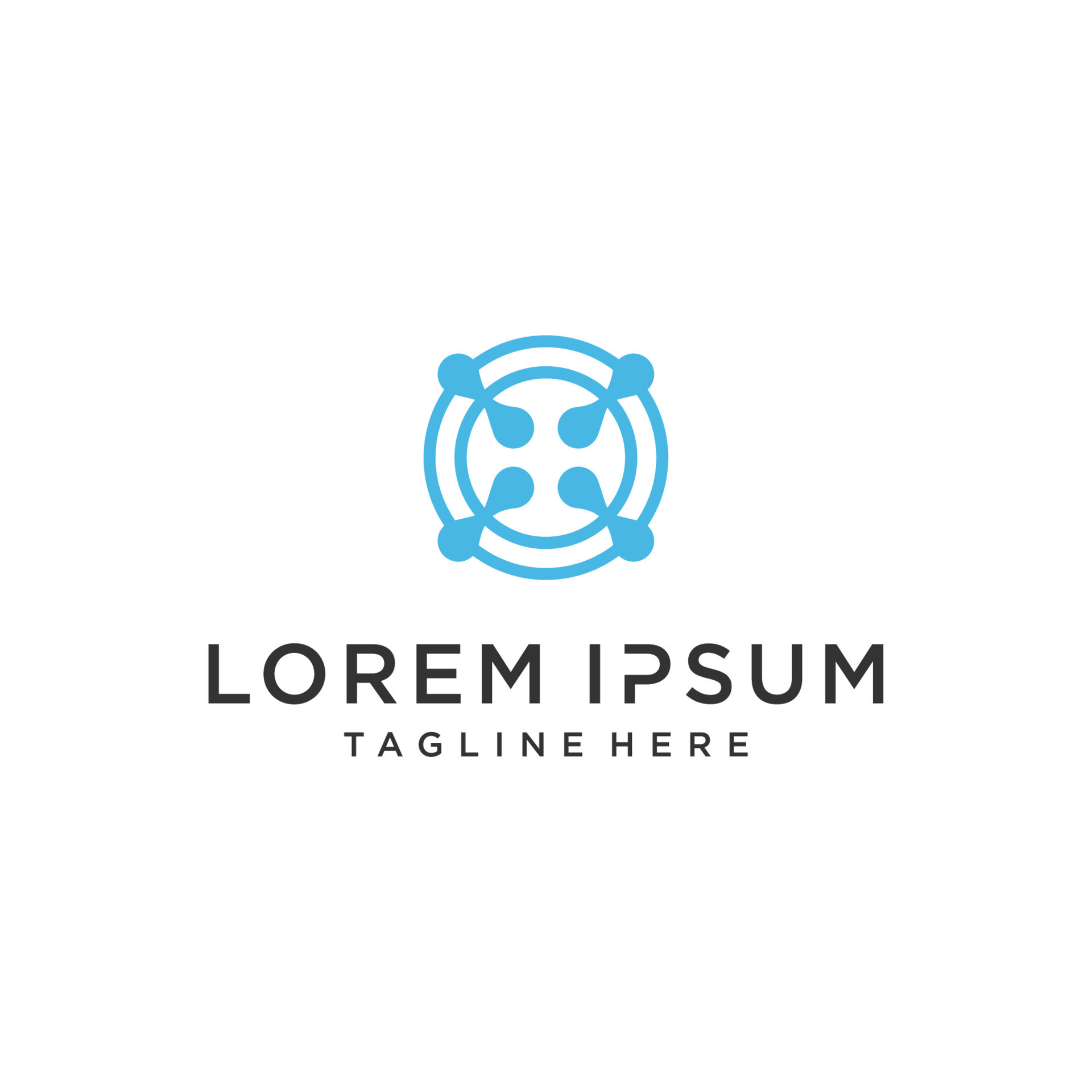 Dot Circle Connected as Network Logo Vector Vector 7643026 Vector Art