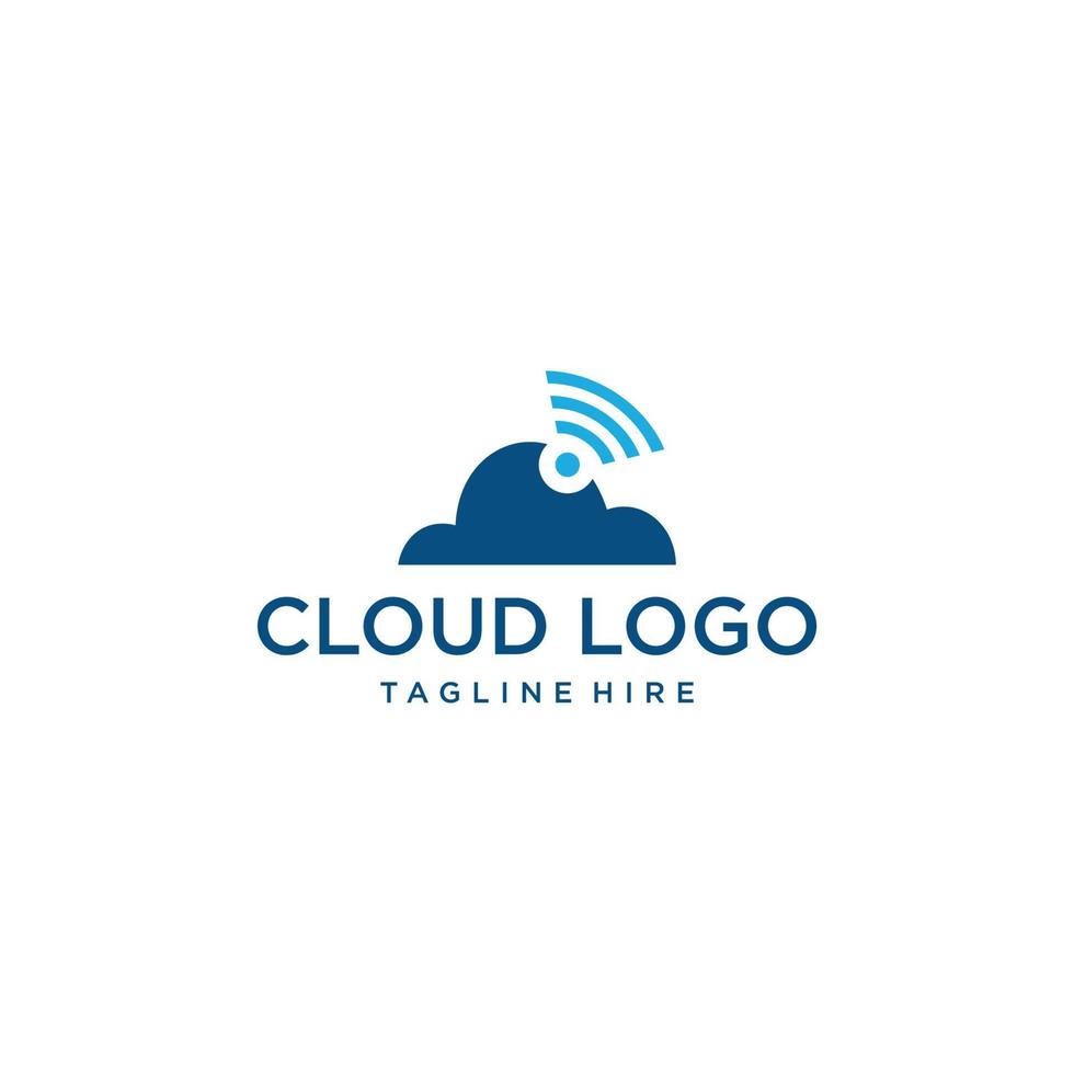 logotipo de la nube. plantilla de computación en la nube. creativo. Internet mundial. subir. transferencia de datos. descargar sitio web. icono de la tecnología. símbolo de red. vector