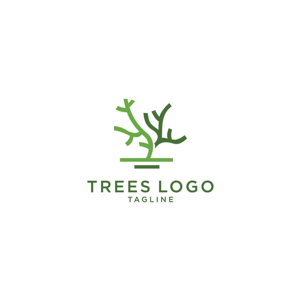 Tree vector icon. Nature trees vector illustration logo design.