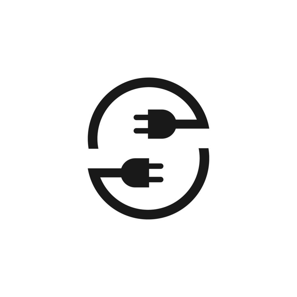 Thunder Bolt Voltage and Plug Logo Electrical Logo vector