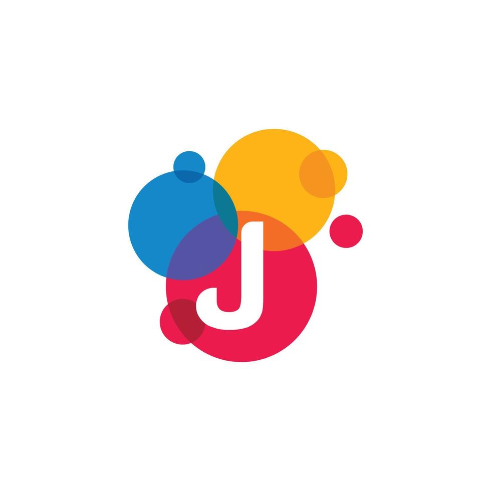 letra j logo icono diseño vector ilustración plantilla