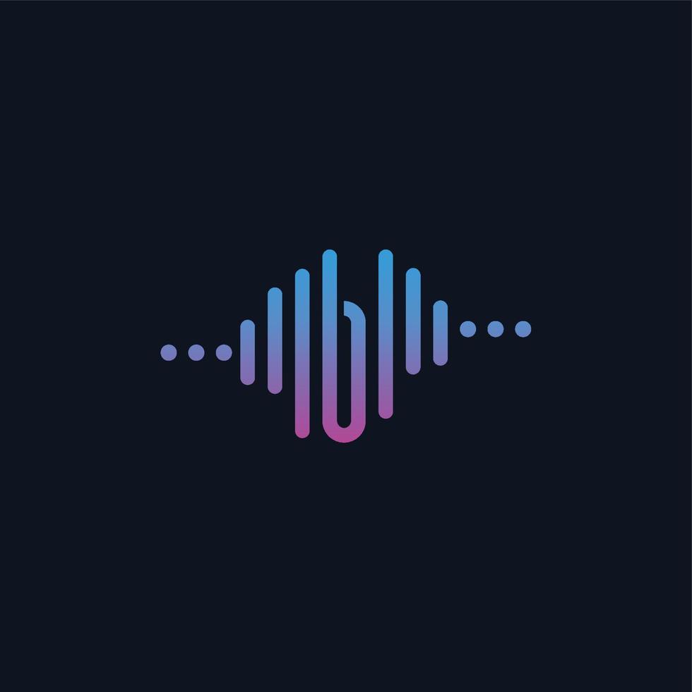 stock de vector de diseño de logotipo de onda de sonido. Pulso reproductor de música plantilla de diseño de logotipo de onda colorida de audio. elemento del logotipo del ecualizador icono del logotipo de la tecnología de audio