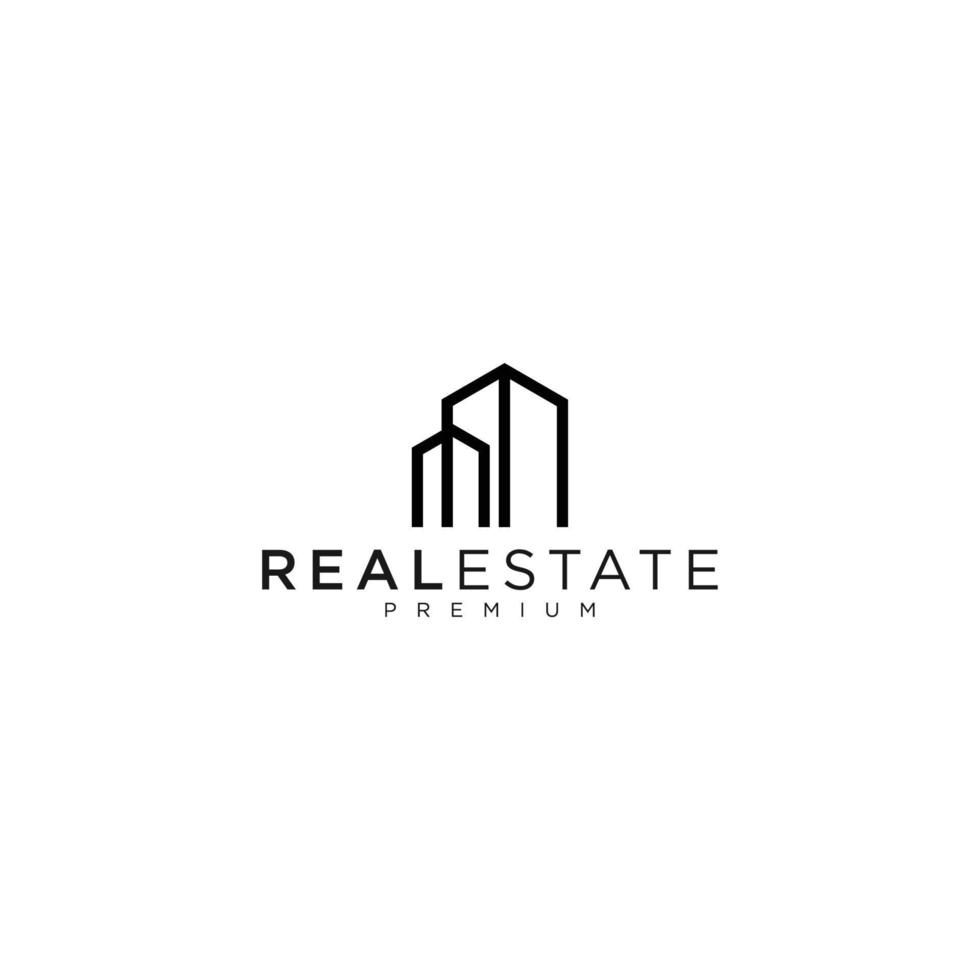 Minimalist real estate logo design vector 7643143 Vector Art at Vecteezy