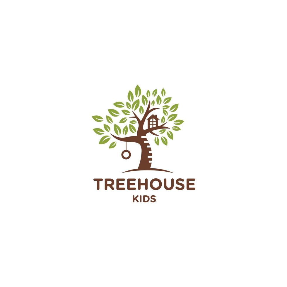 Tree vector icon. Nature trees vector illustration logo design.