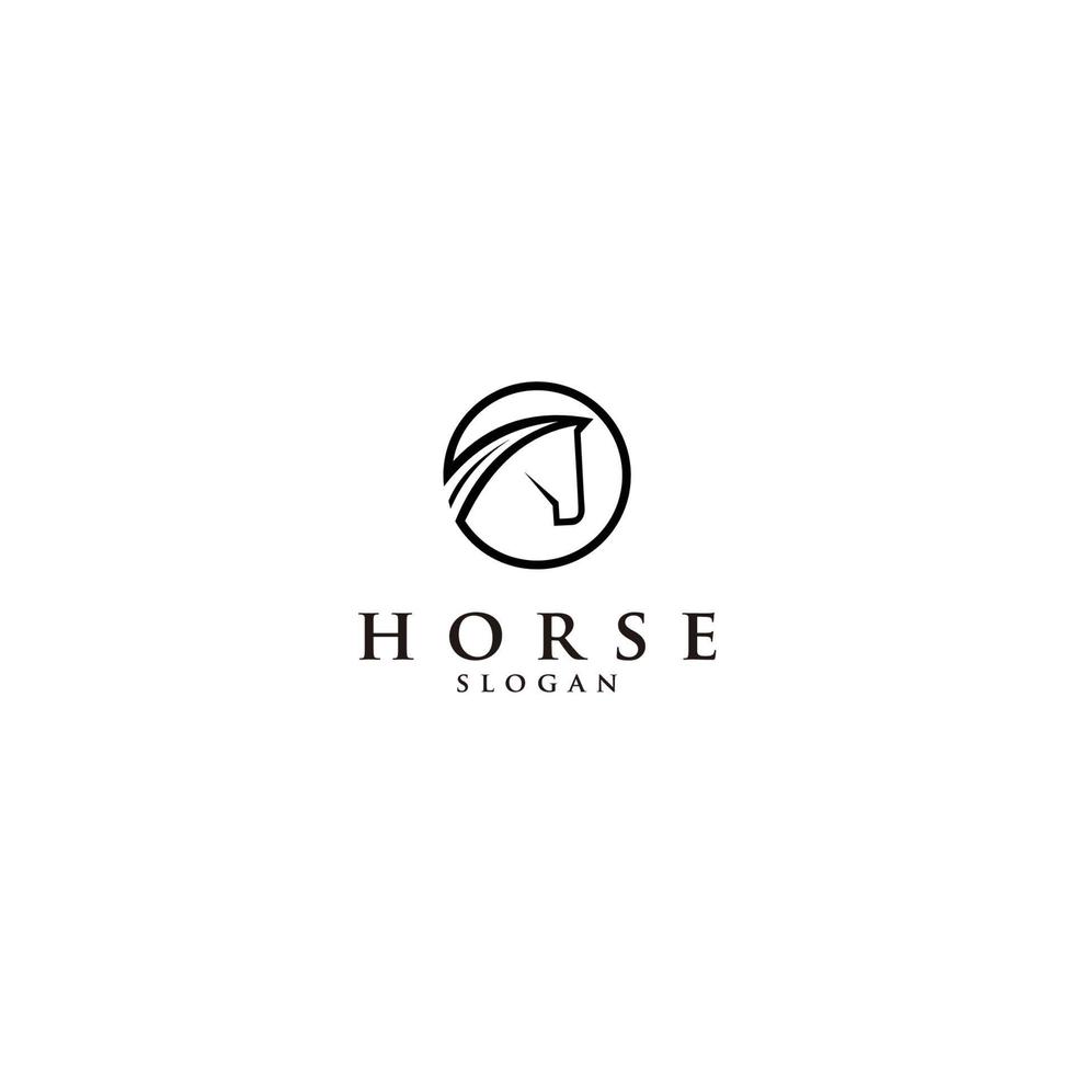 Vector linear icons and logo design elements - horse vector