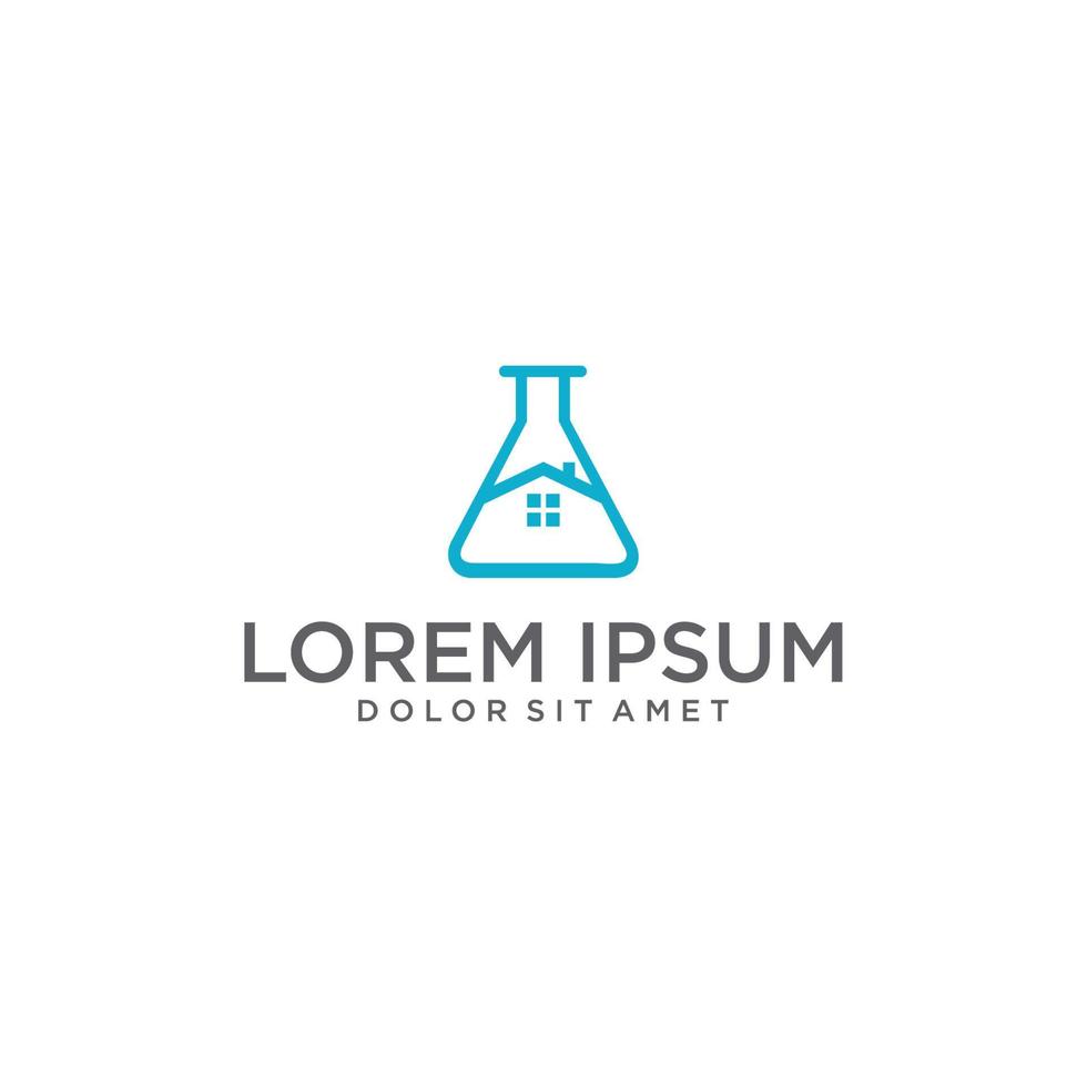 lab logo tube science vector icon