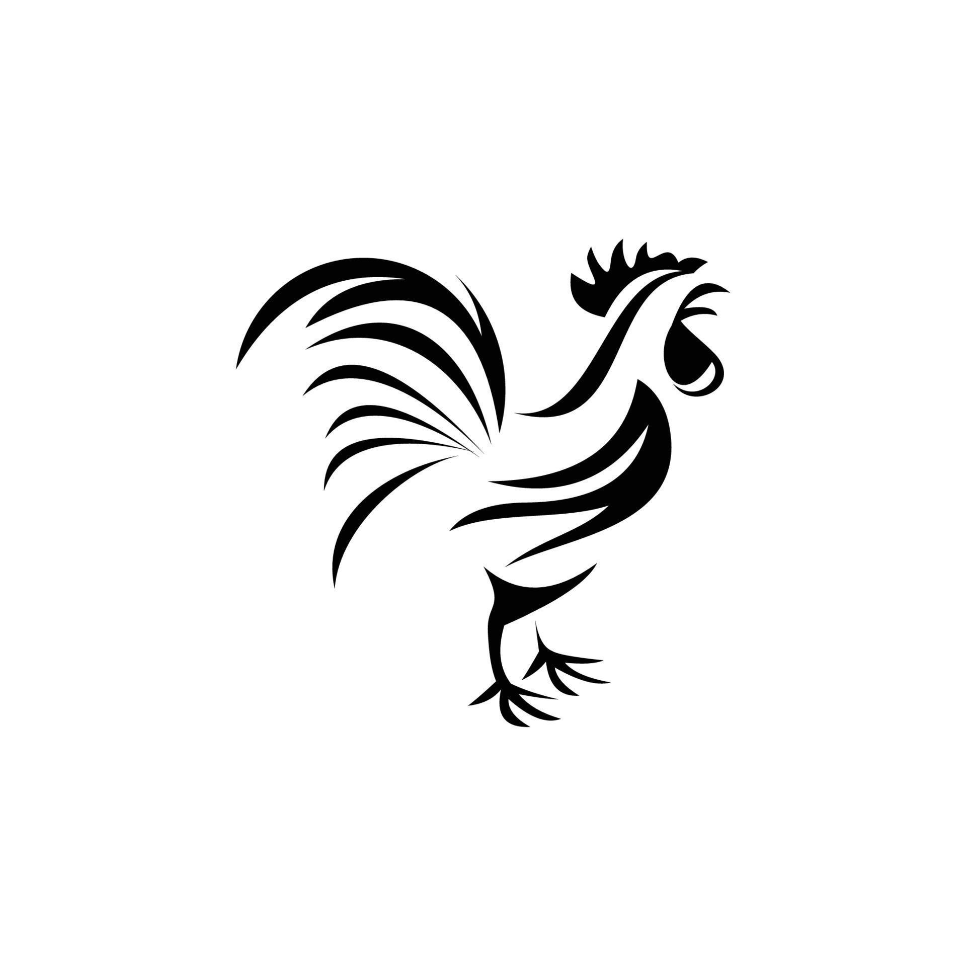 Rooster silhouette vector,poultry chickens roosters vector 7643224 ...